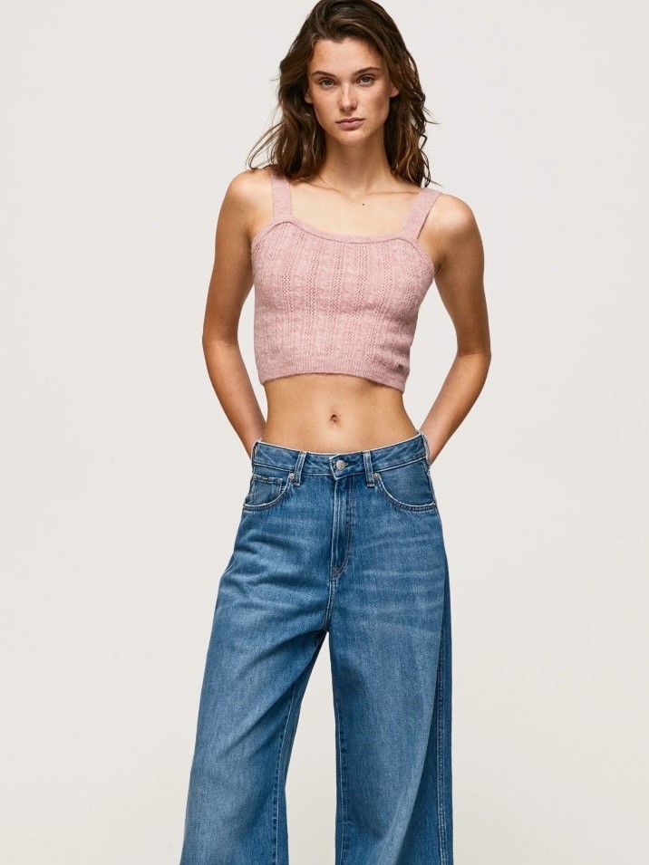 Τοπ από μείγμα μαλλιού Tiana Pepe Jeans