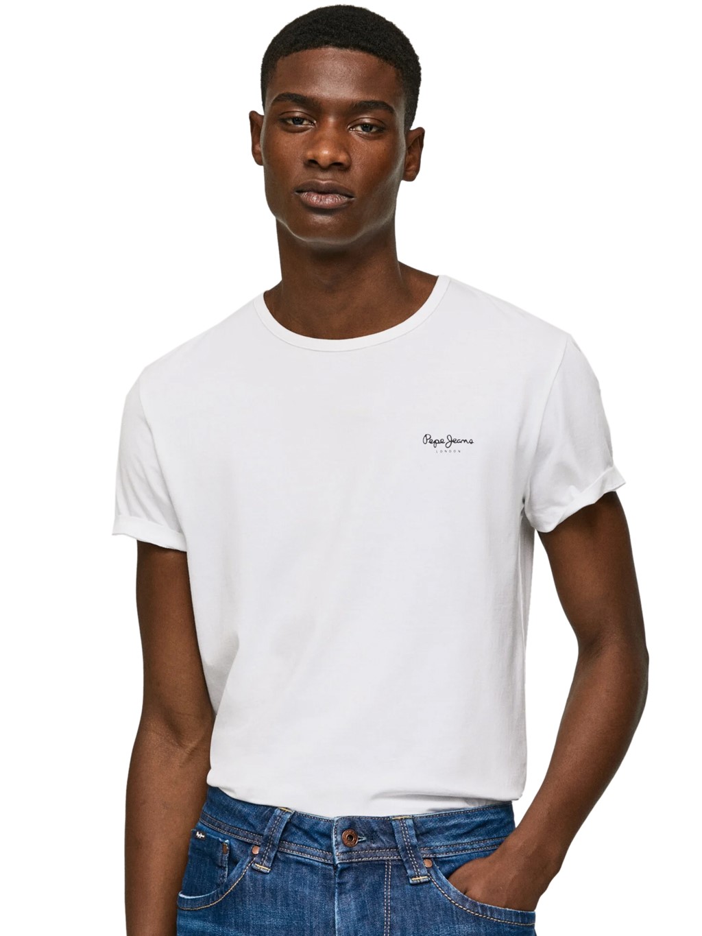 Μπλούζα με κοντό μανίκι ανδρική original basic white Pepe jeans