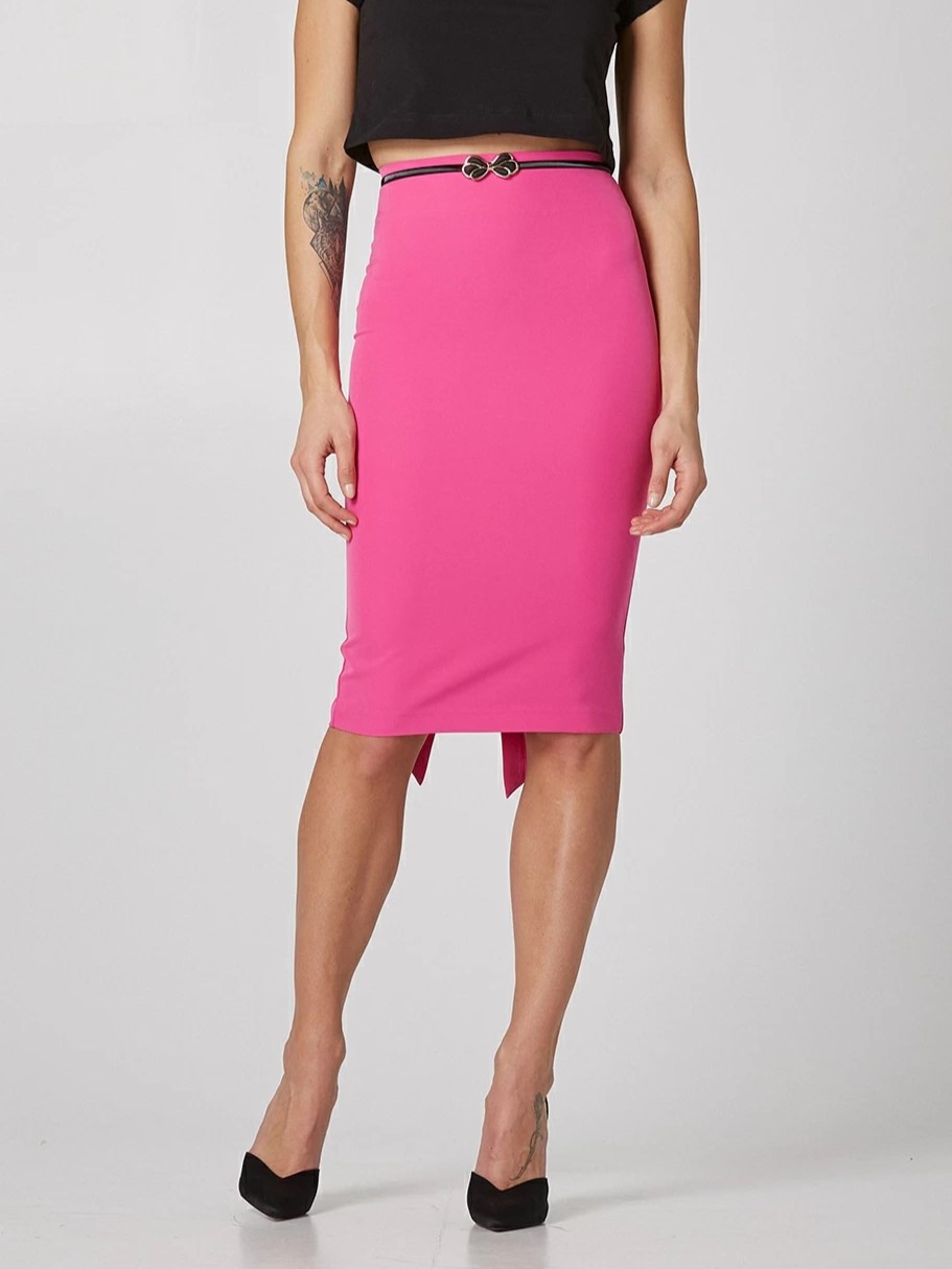 Φούστα ψηλόμεση midi Fuchsia Lynne