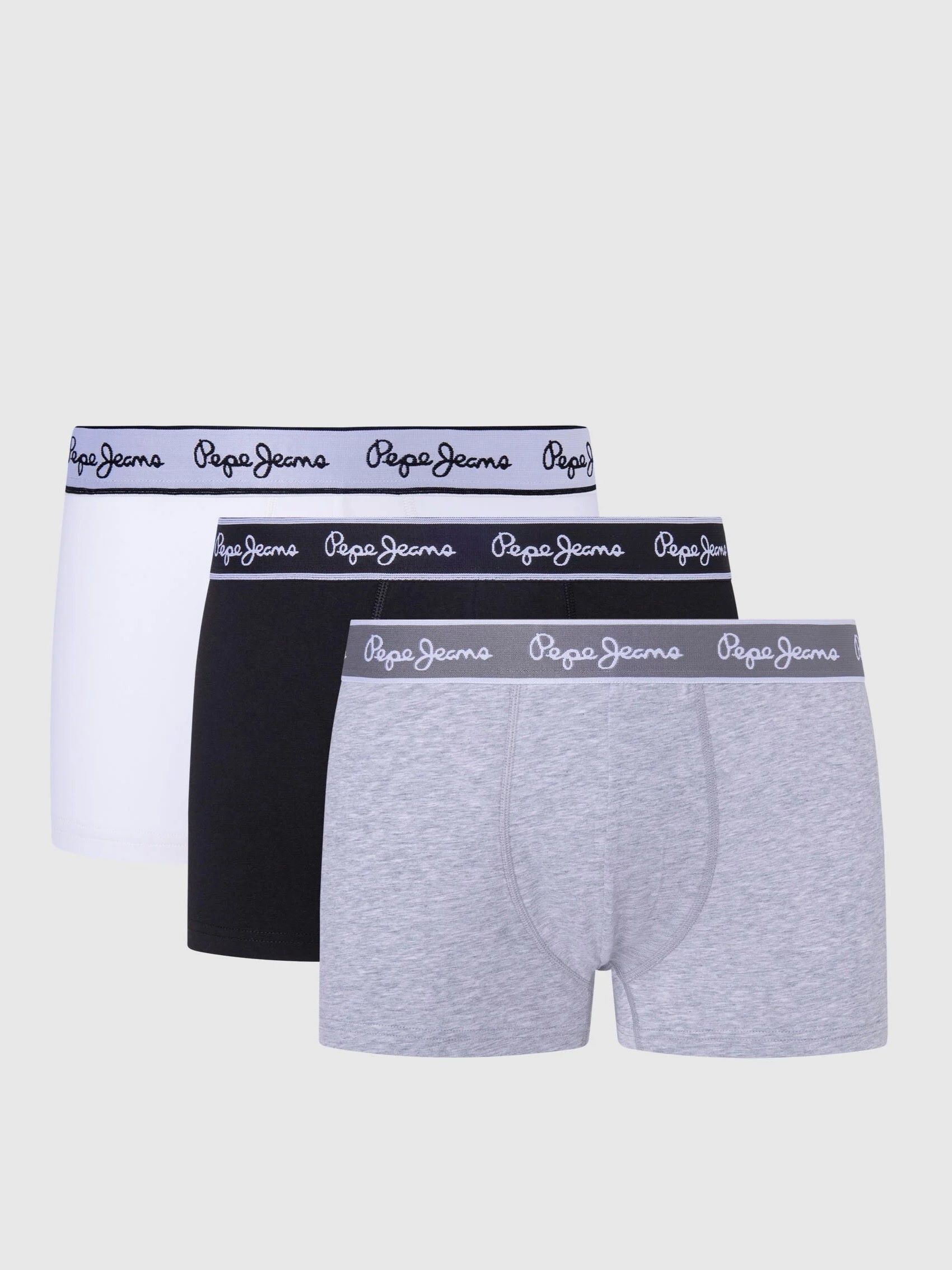 Boxer 3pack Stretchy Cotton Black-Grey-White Pepe Jeans