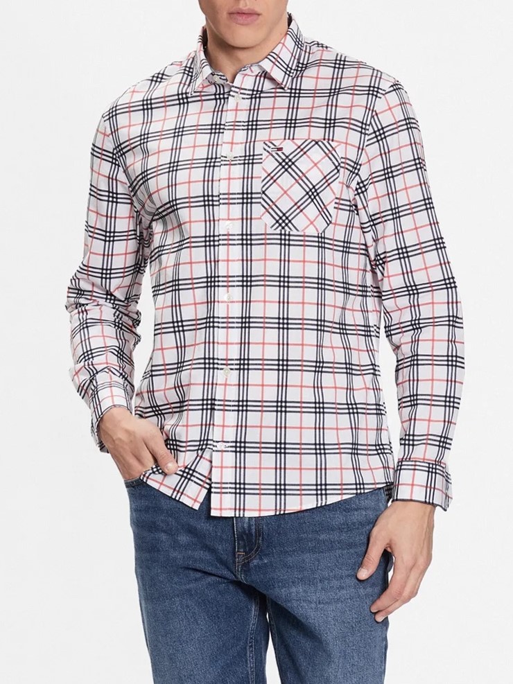 Πουκάμισο TJM CLSC Small Check White Tommy Jeans