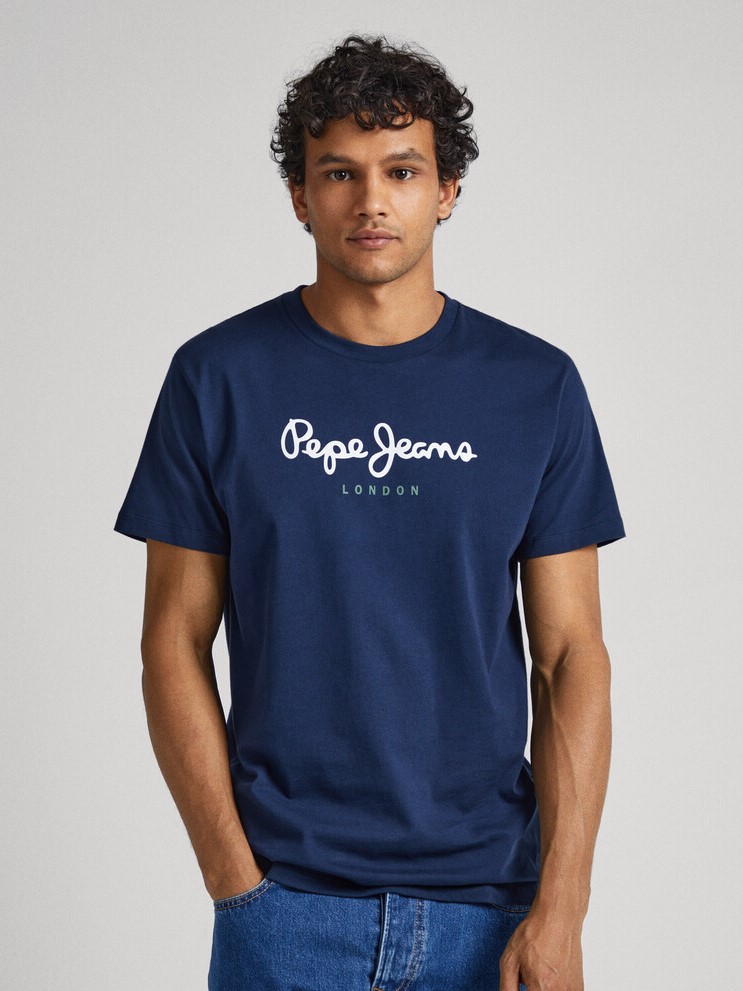 Μπλούζα με κοντό μανίκι Eggo Navy Pepe Jeans