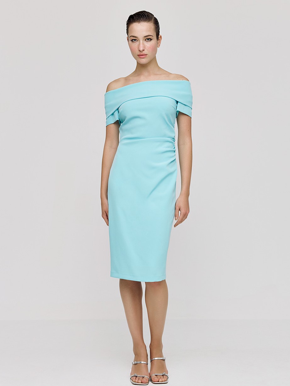 Pencil dress with frills Aqua Access