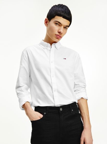 Πουκάμισο Slim Stretch Oxford White Tommy Jeans