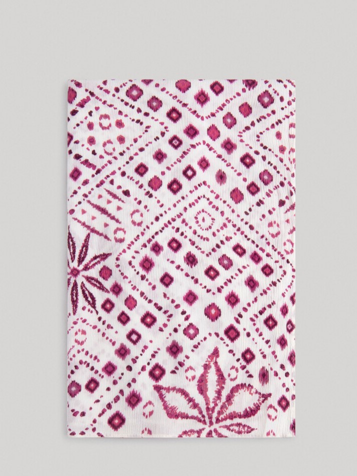 Μαντήλι με γεωμετρικό print Nealla English Rose Pink Pepe Jeans