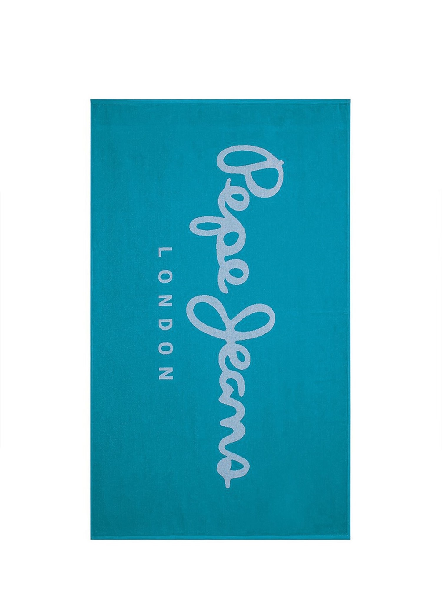 Πετσέτα παραλίας Logo print Dark Turquoise Blue Pepe Jeans
