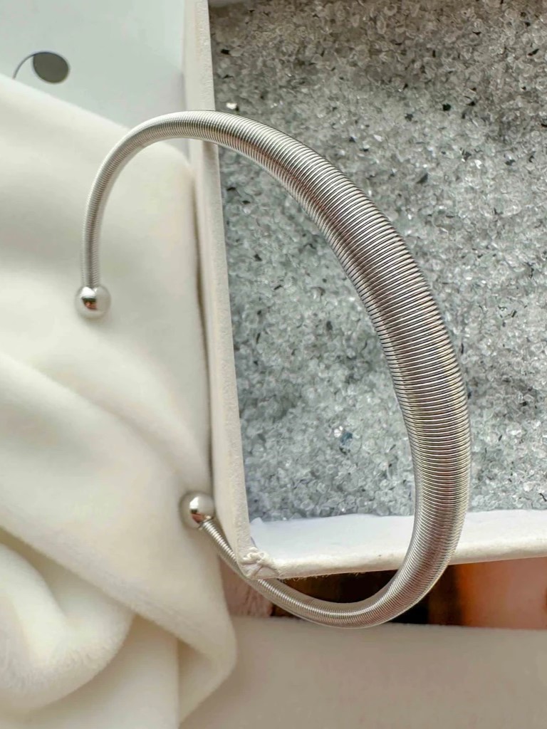 Handcuff bracelet Steel Wire Silver Elephantina