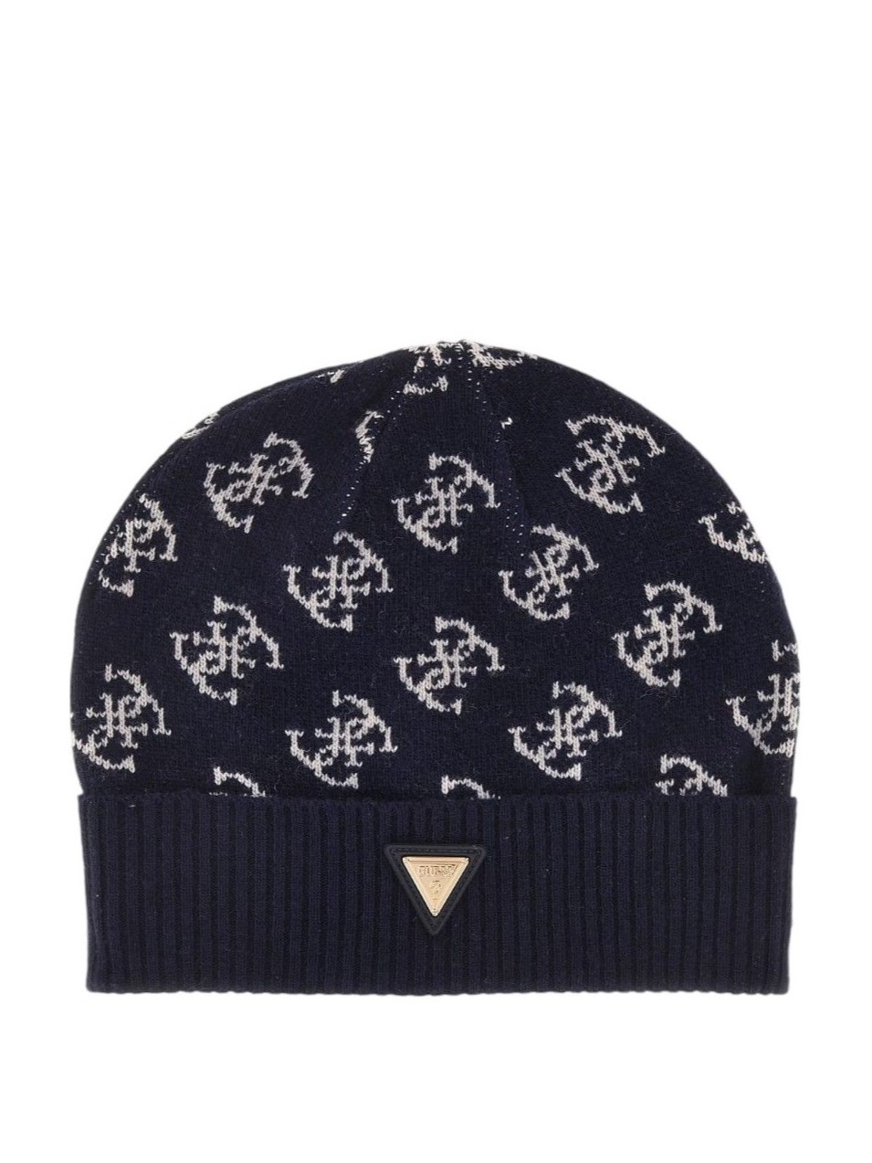 Σκούφος από μείγμα μαλλιού All over 4G Logo Blue Guess
