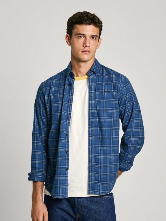 Πουκάμισο Alan Checked Sterling Blue Pepe Jeans