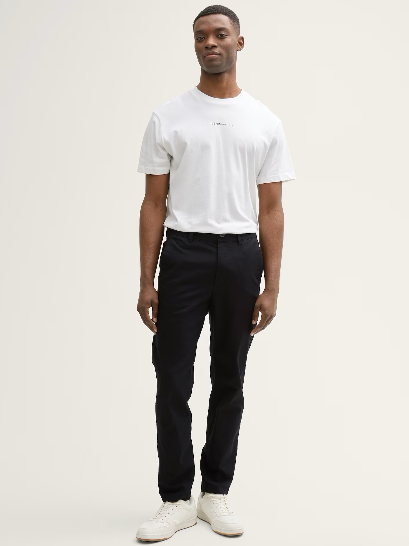Παντελόνι Chino λινό Black Tom Tailor