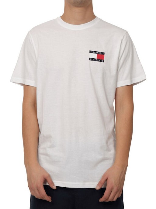 Μπλούζα με κοντό μανίκι TJM slim white Tommy jeans
