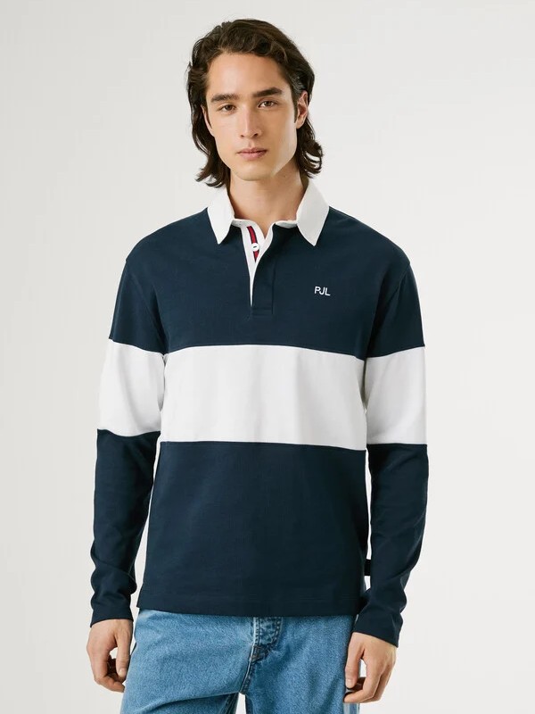 Μπλούζα με μακρύ μανίκι Polo Ralf Blue Pepe jeans