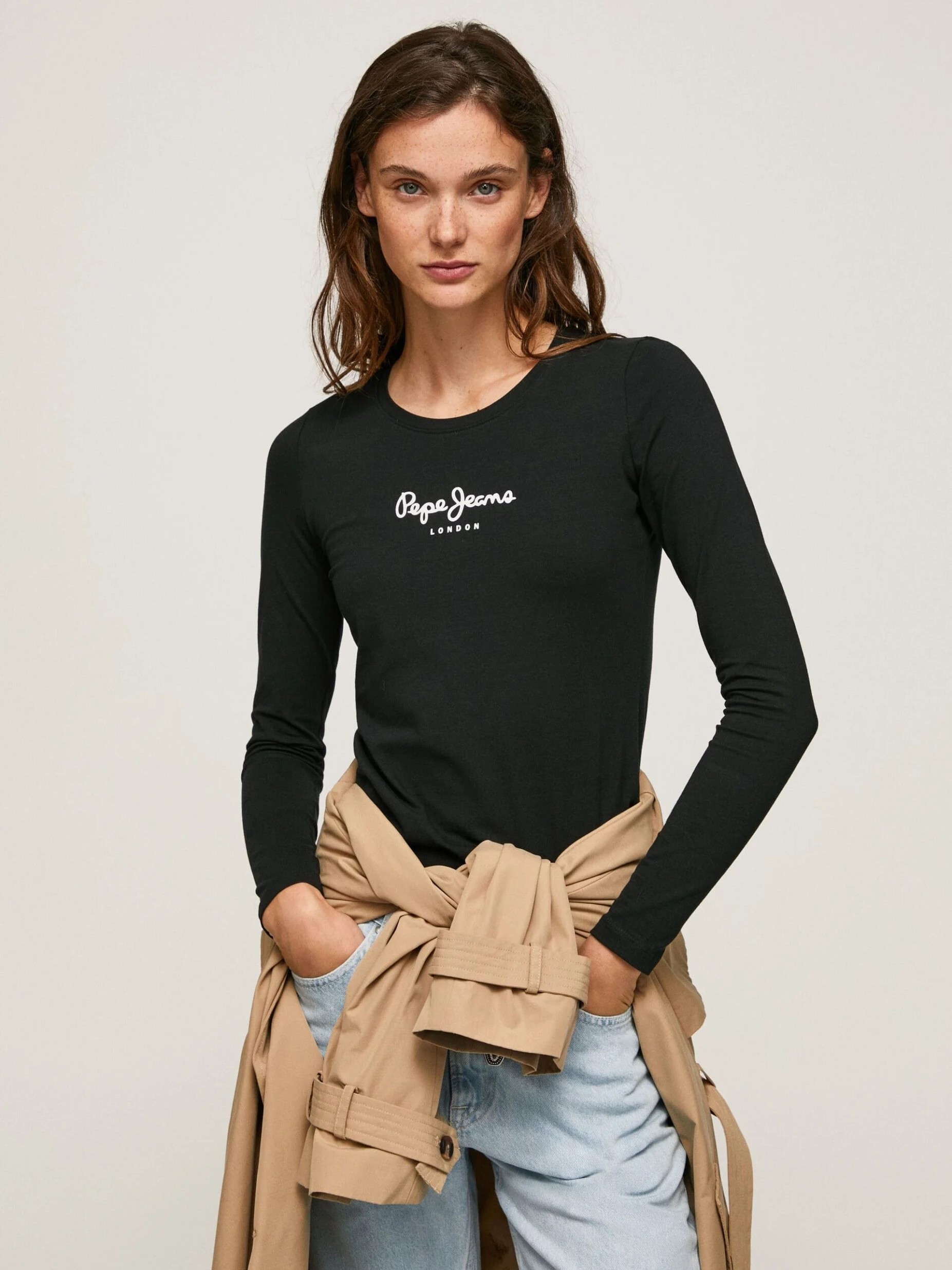 Blouse long sleeved New virginia Black Pepe jeans