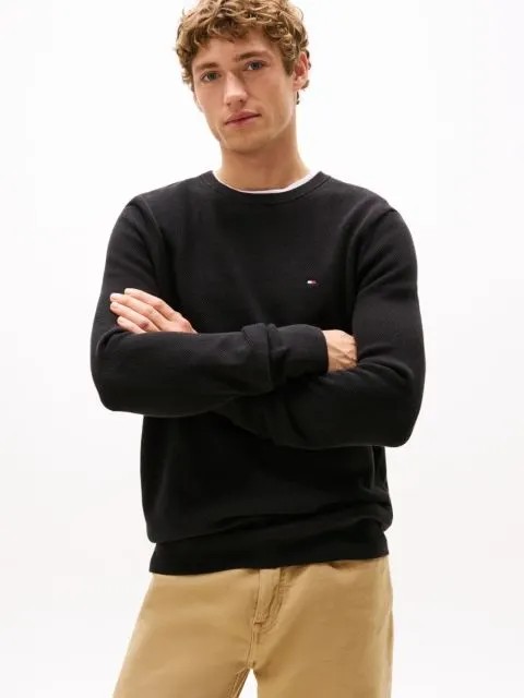 Men's sweater TJM Slim Essential Light Black Tommy Jeans