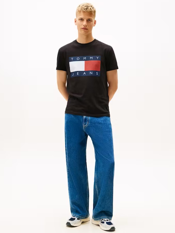 T-shirt TJM Big flag Black Tommy jeans