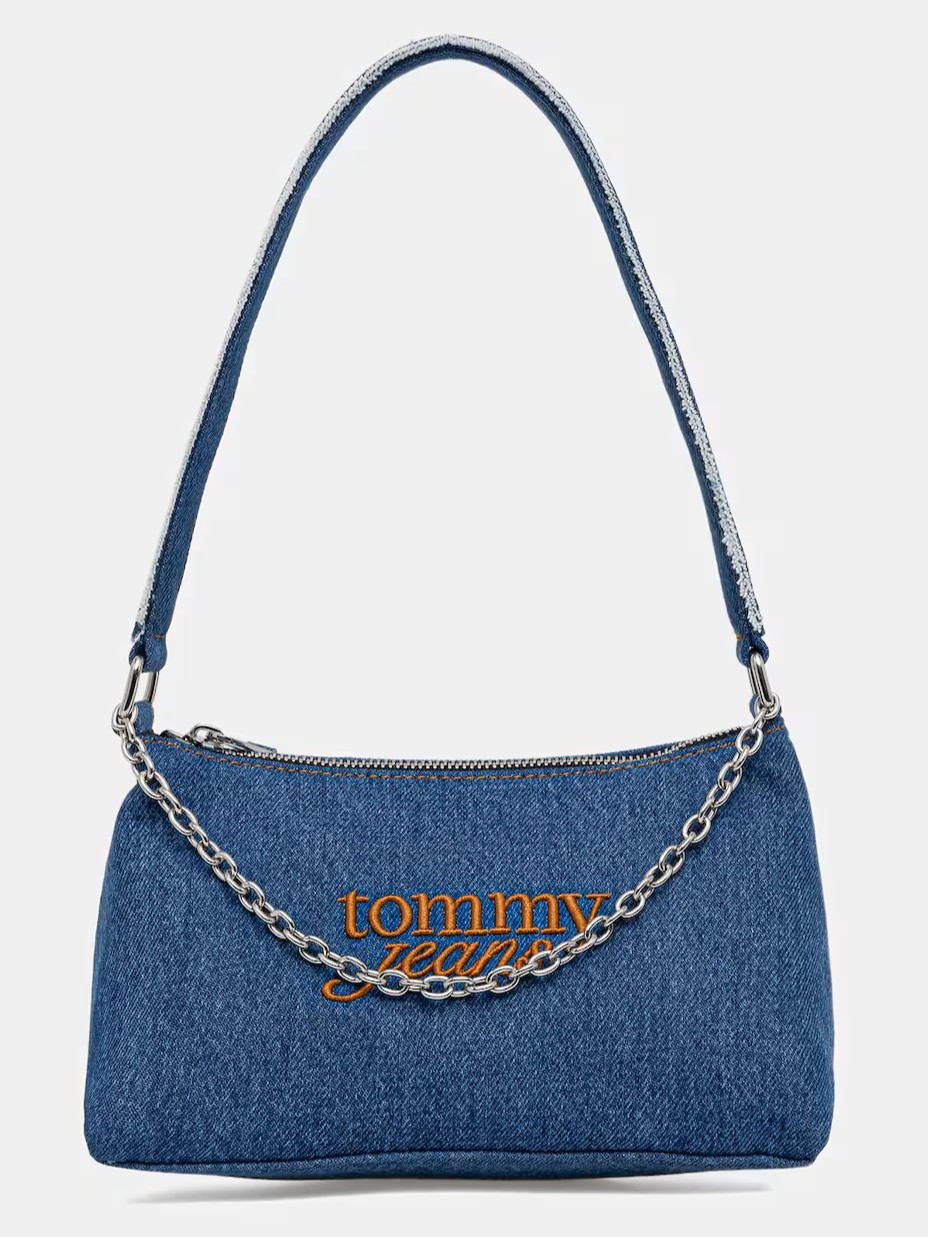 Τσάντα Ώμου τζίν cool denim Blue Tommy jeans 