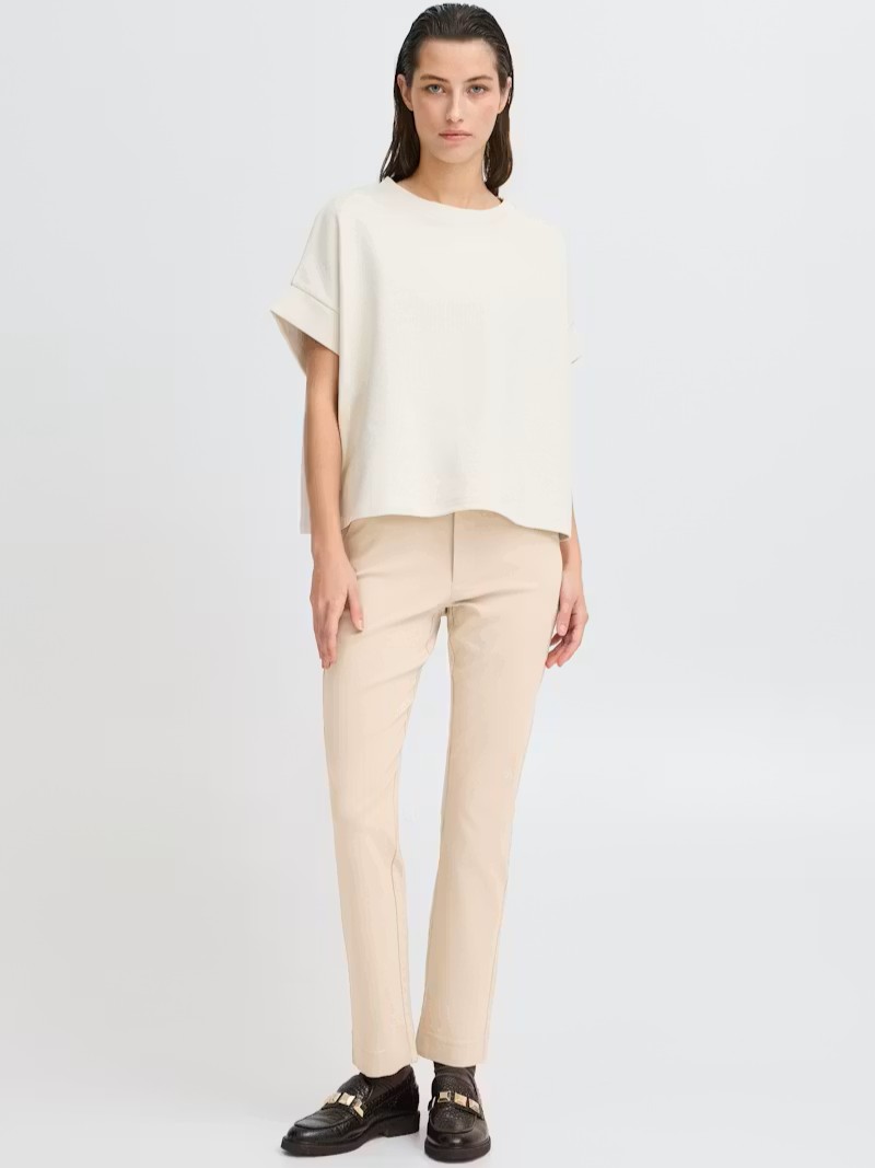 Trousers slim fit ankle length Bydixi Beige B.Young