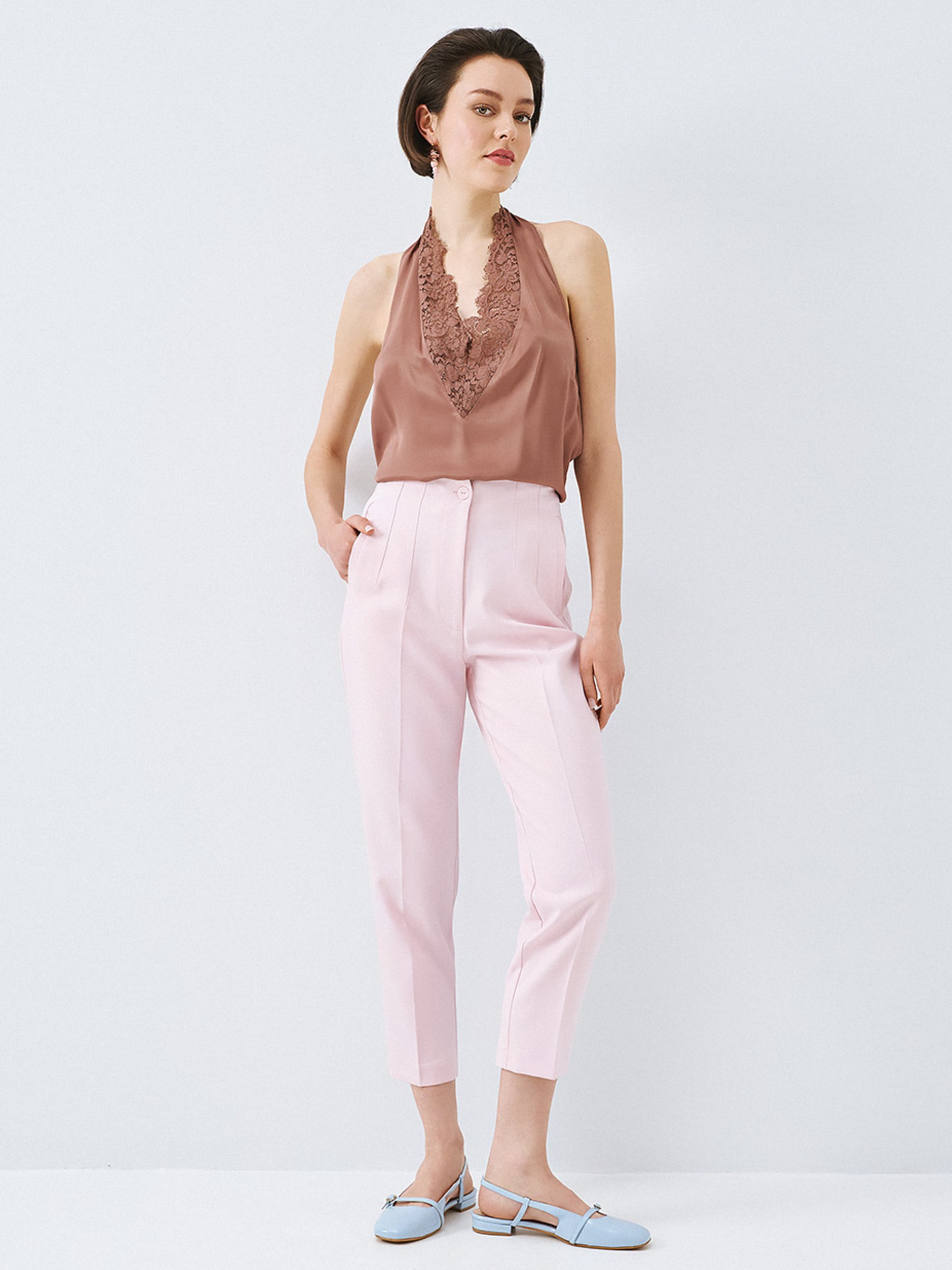 Pants high waisted Pink Access