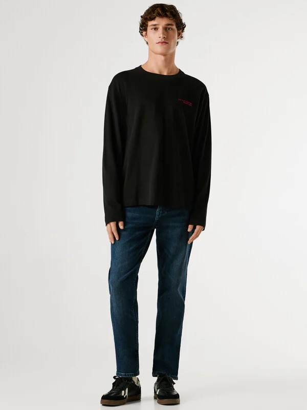 Μπλούζα με μακρύ μανίκι Somer Black Pepe Jeans