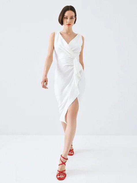 Dress midi with slit White Access
