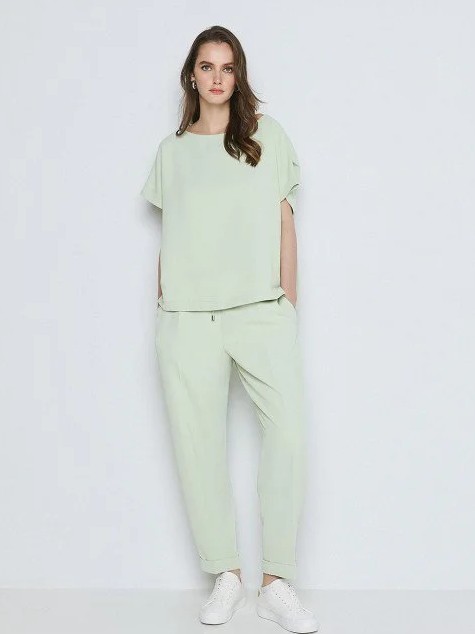 Blouse with back pleats Mint Access