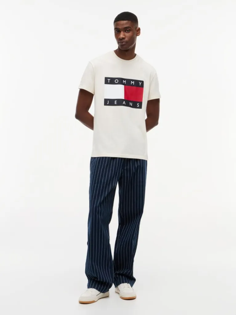 T-shirt TJM Big flag White Calico Tommy jeans