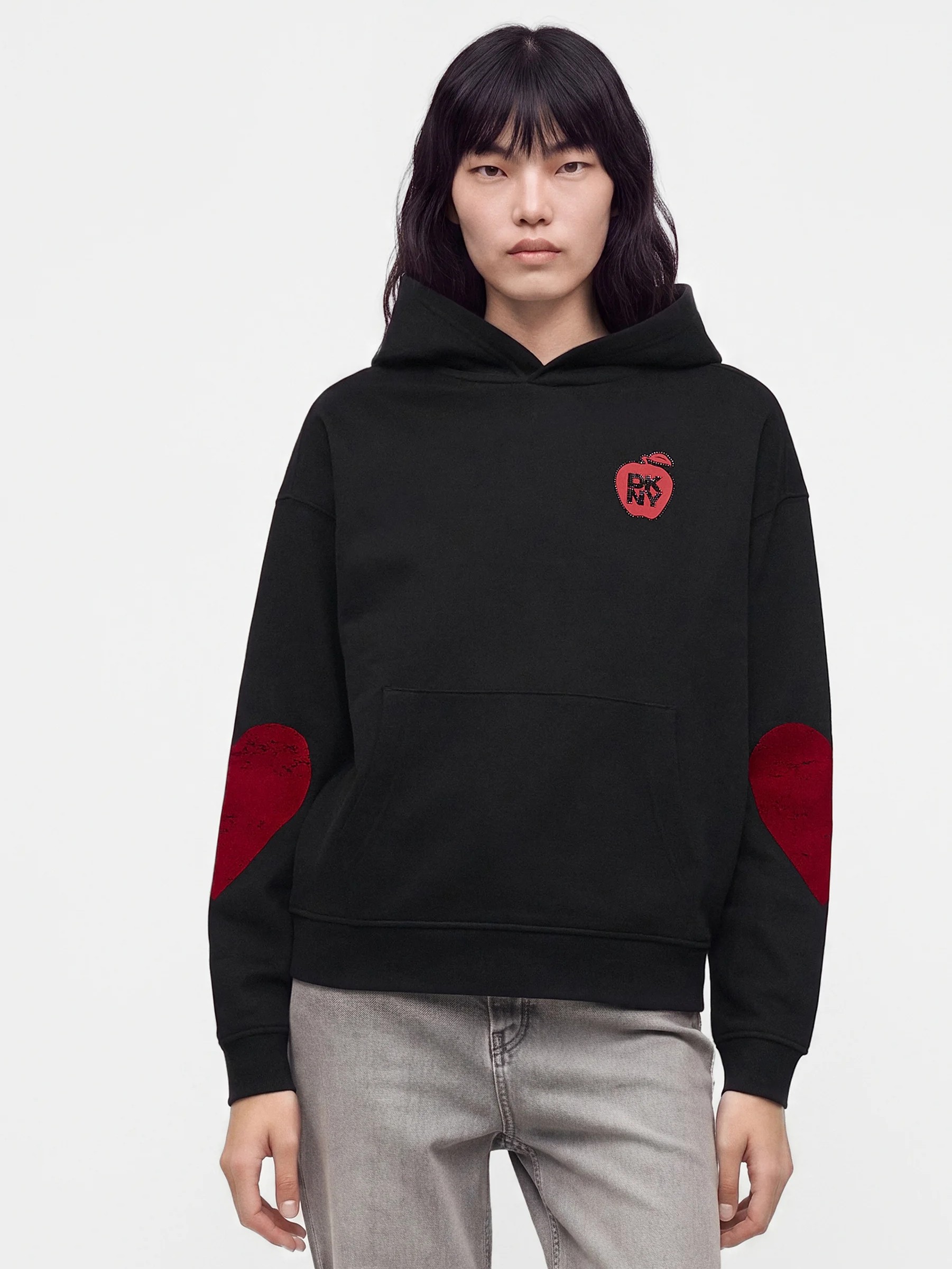 Hoodie oversized big apple Black DKNY