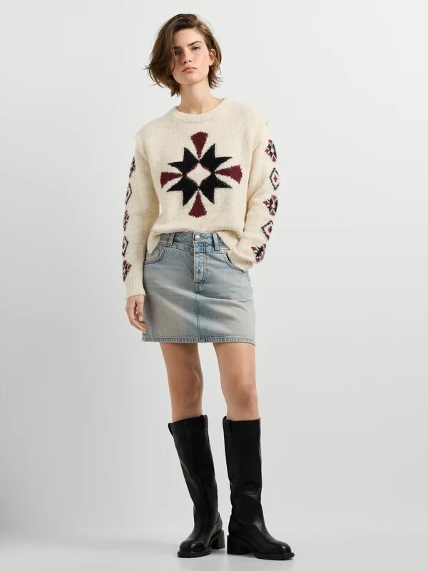 Knit crew neck jumper Audrey Beige Pepe jeans