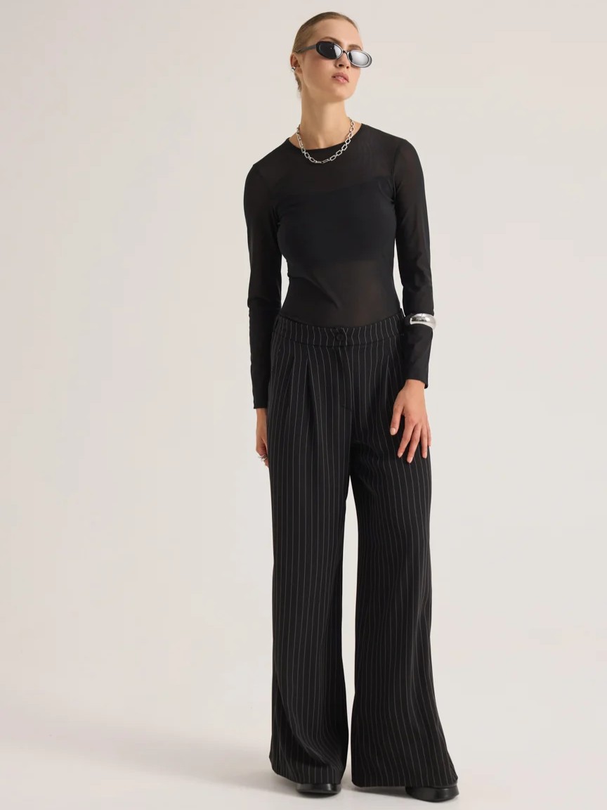 Goldie pants striped Black Enzzo