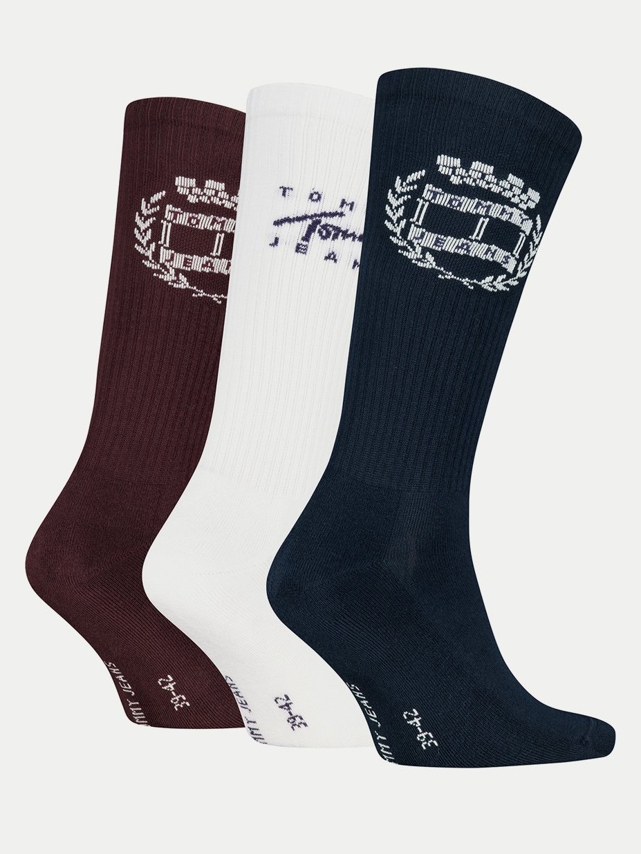 Κάλτσες unisex 3pack crest giftbox Multi Tommy jeans