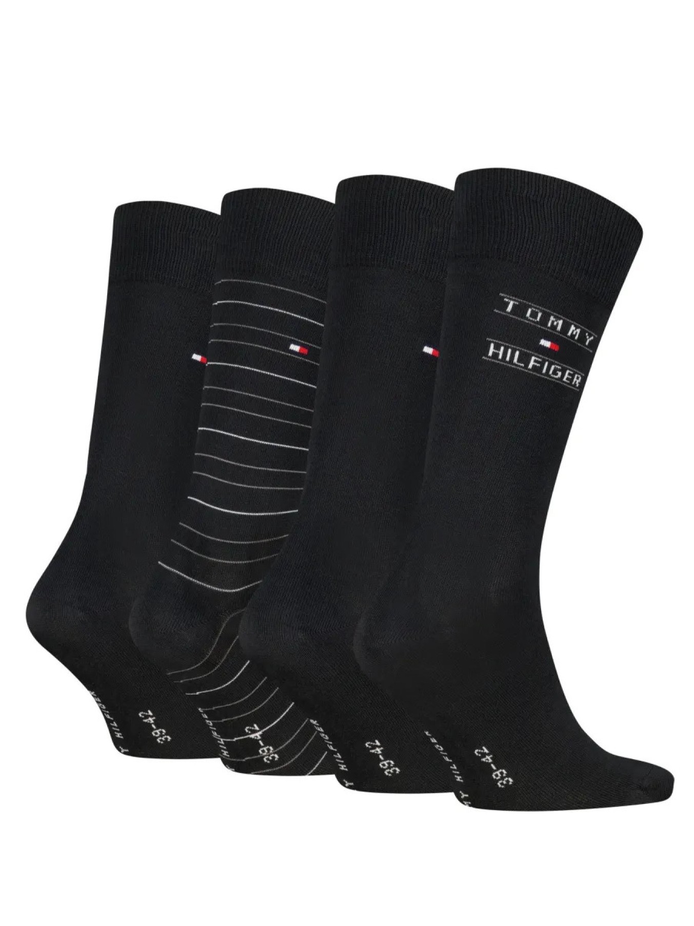 Socks 4pack giftbox stripe Black Tommy jeans