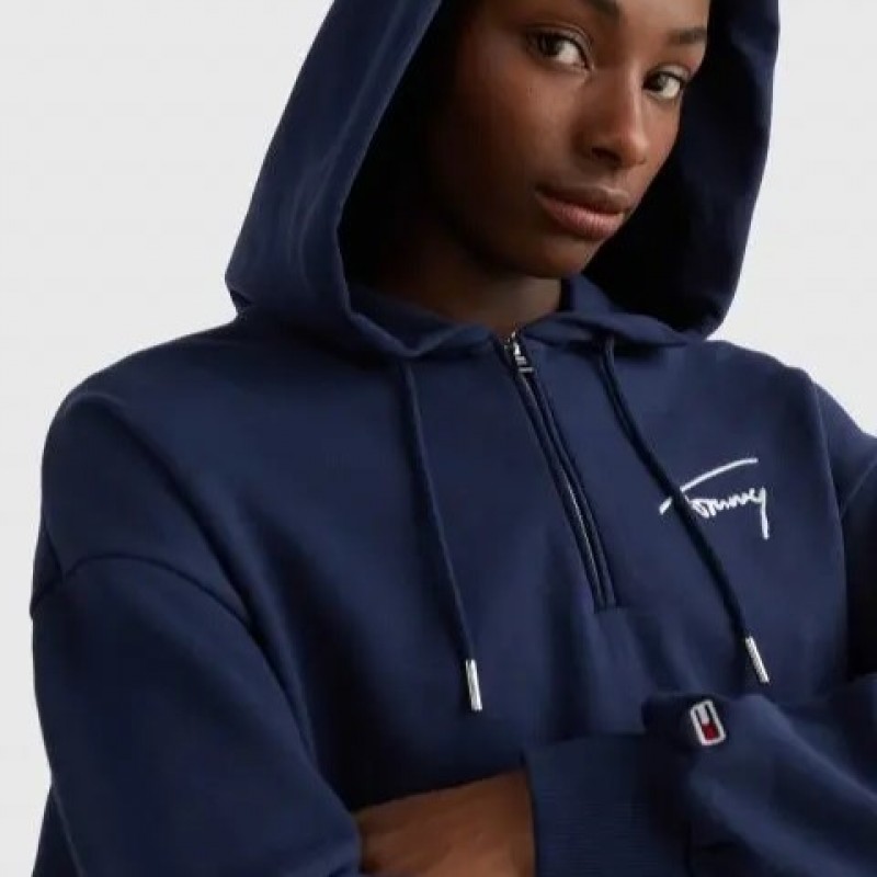 Φόρεμα με κουκούλα Twilight Navy Tommy Jeans