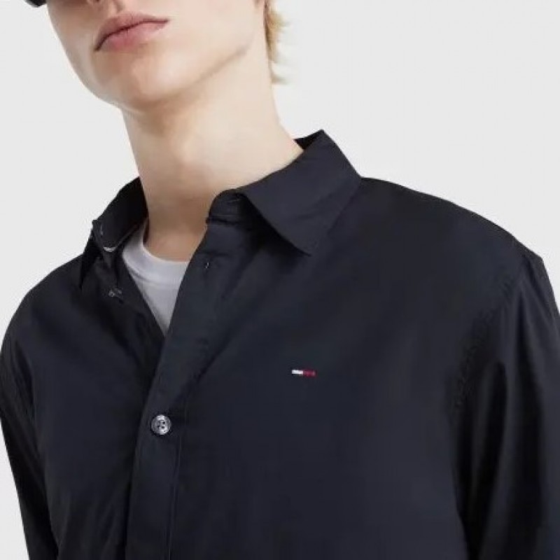 Πουκάμισο TJM Original Stretch Black Tommy Jeans