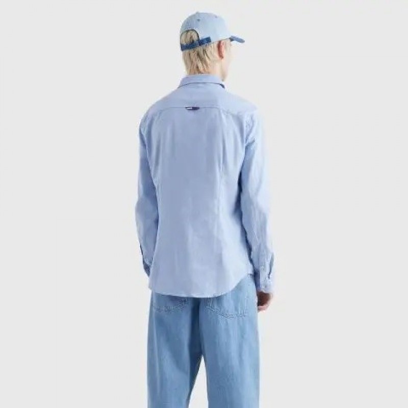 Shirt Slim Stretch Oxford Perfume Blue Tommy Jeans