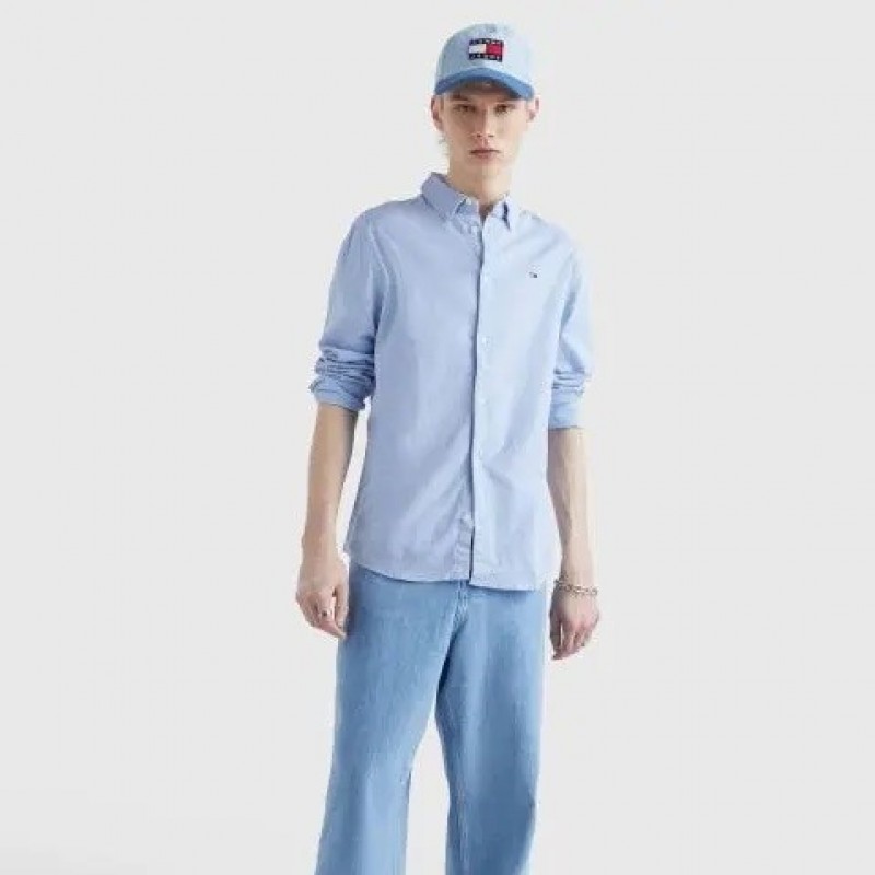 Shirt Slim Stretch Oxford Perfume Blue Tommy Jeans