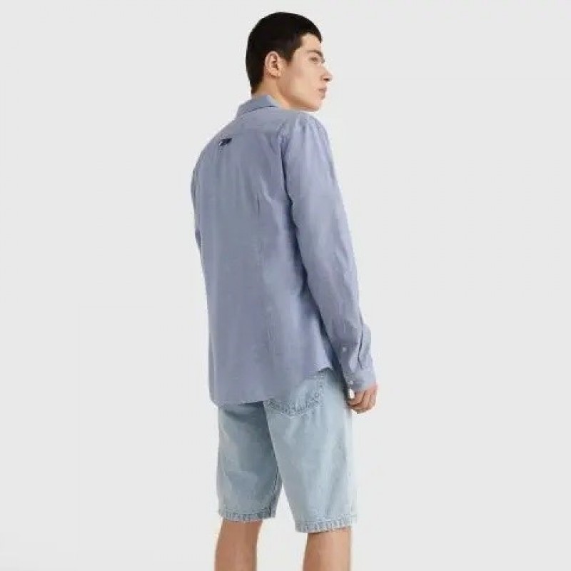 Πουκάμισο Slim Stretch Oxford Twilight Navy Tommy Jeans