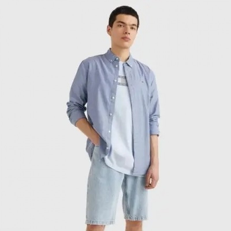 Πουκάμισο Slim Stretch Oxford Twilight Navy Tommy Jeans