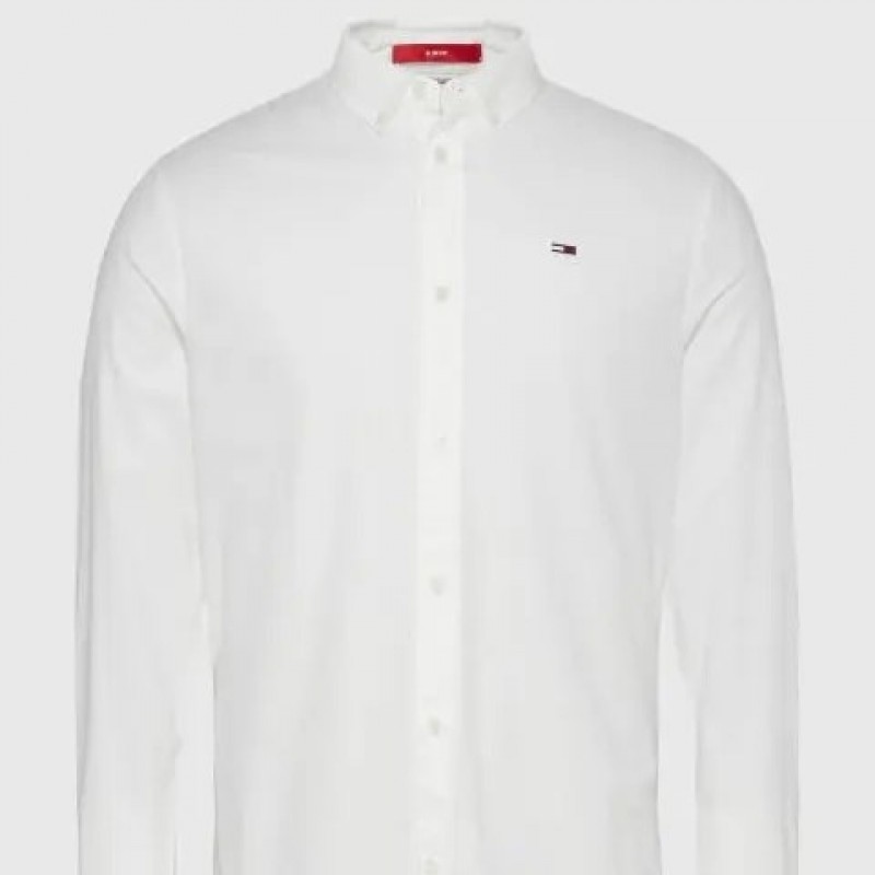 Πουκάμισο Slim Stretch Oxford White Tommy Jeans