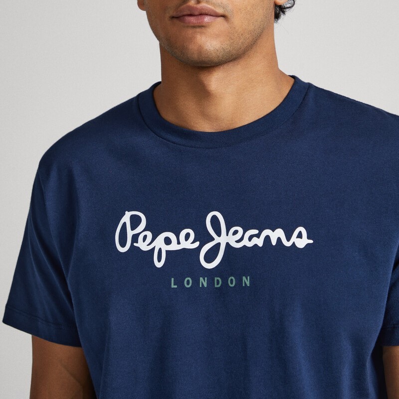 Μπλούζα με κοντό μανίκι Eggo Navy Pepe Jeans