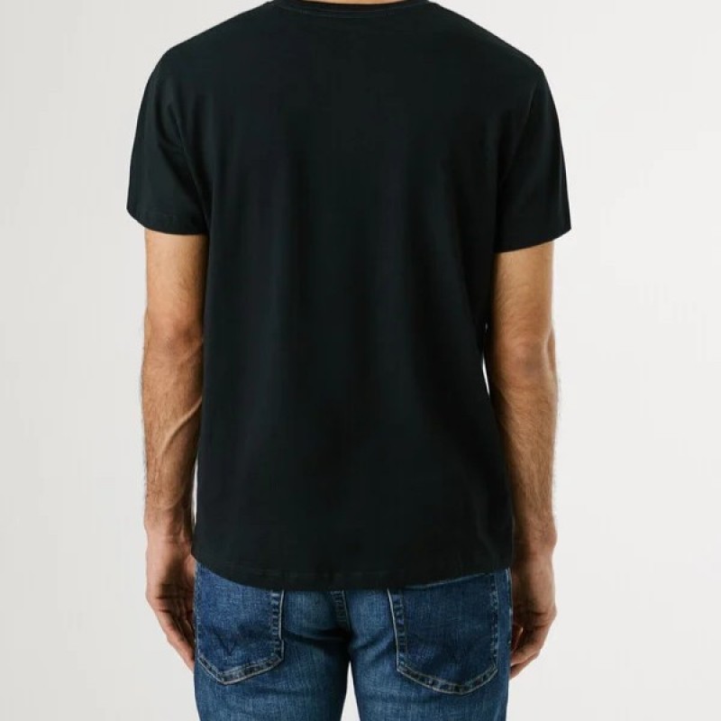 Μπλούζα με κοντό μανίκι Eggo Black Pepe Jeans