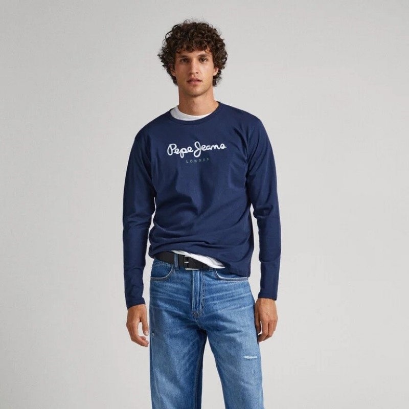 Blouse with long sleeve Eggo Long Navy Pepe Jeans