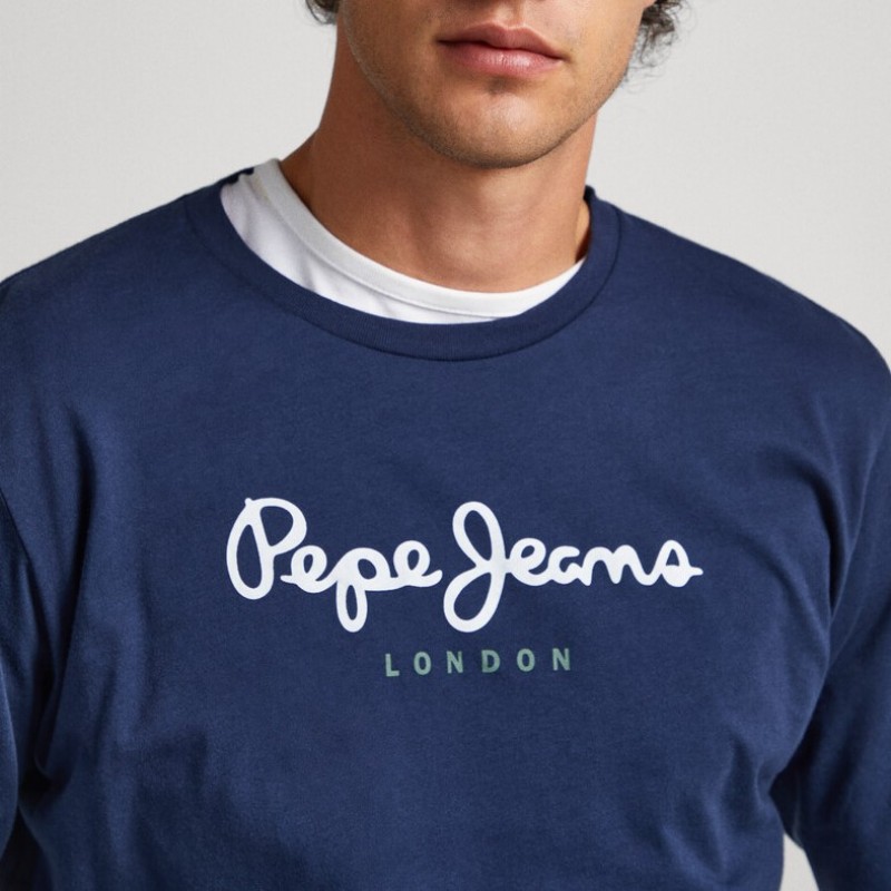 Blouse with long sleeve Eggo Long Navy Pepe Jeans