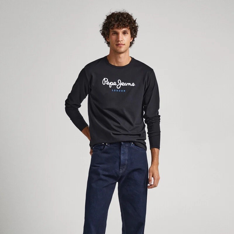 Blouse with long sleeve Eggo Long Black Pepe Jeans