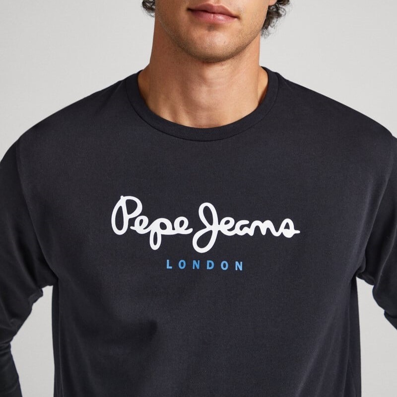 Blouse with long sleeve Eggo Long Black Pepe Jeans