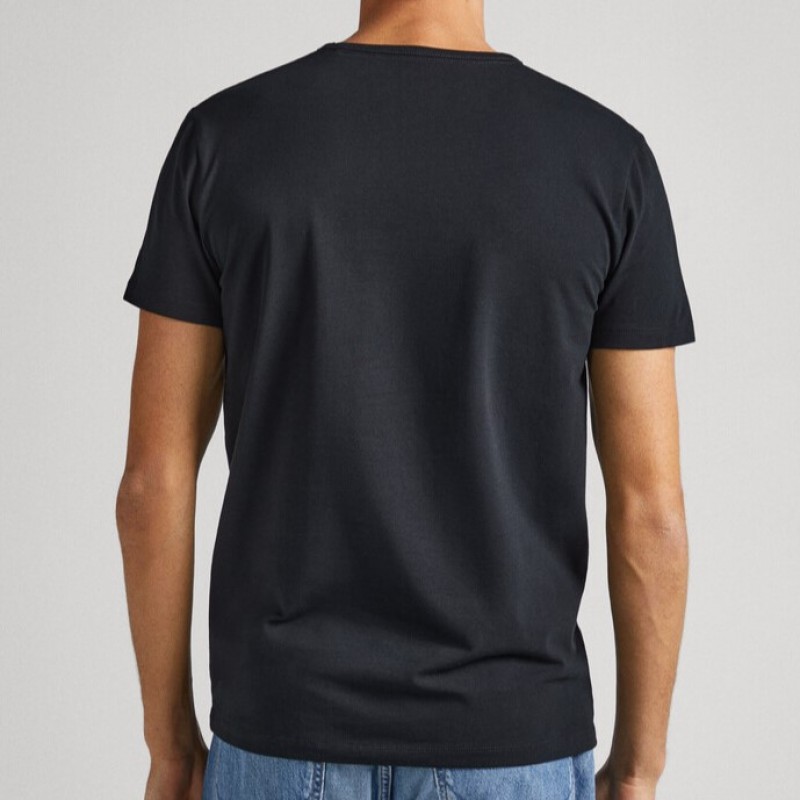T-shirt original basic Black Pepe jeans