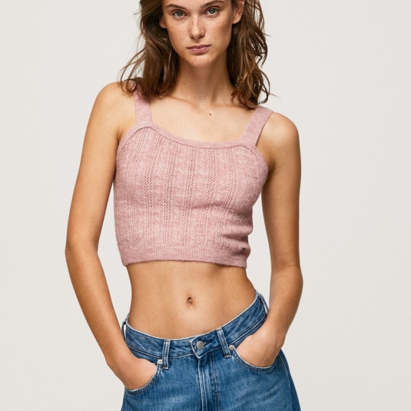 Τοπ από μείγμα μαλλιού Tiana Pepe Jeans