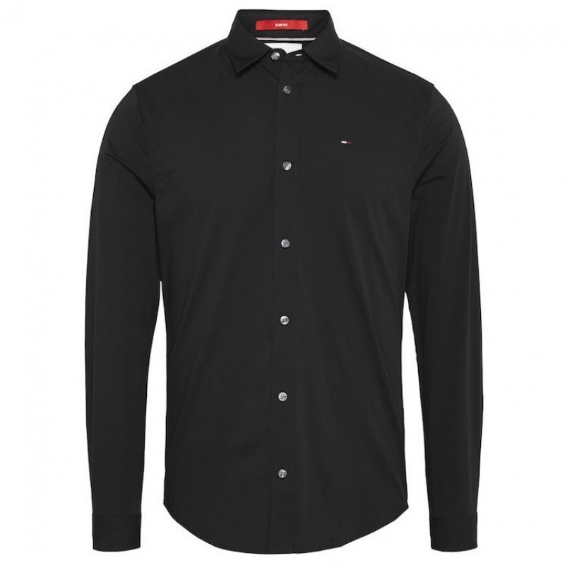 Πουκάμισο TJM Original Stretch Black Tommy Jeans