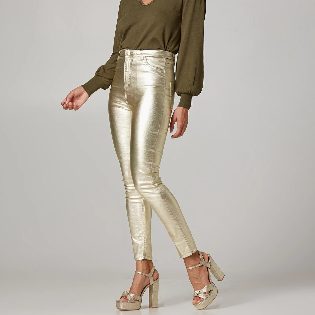 High waisted jean Foil Golden Lynne