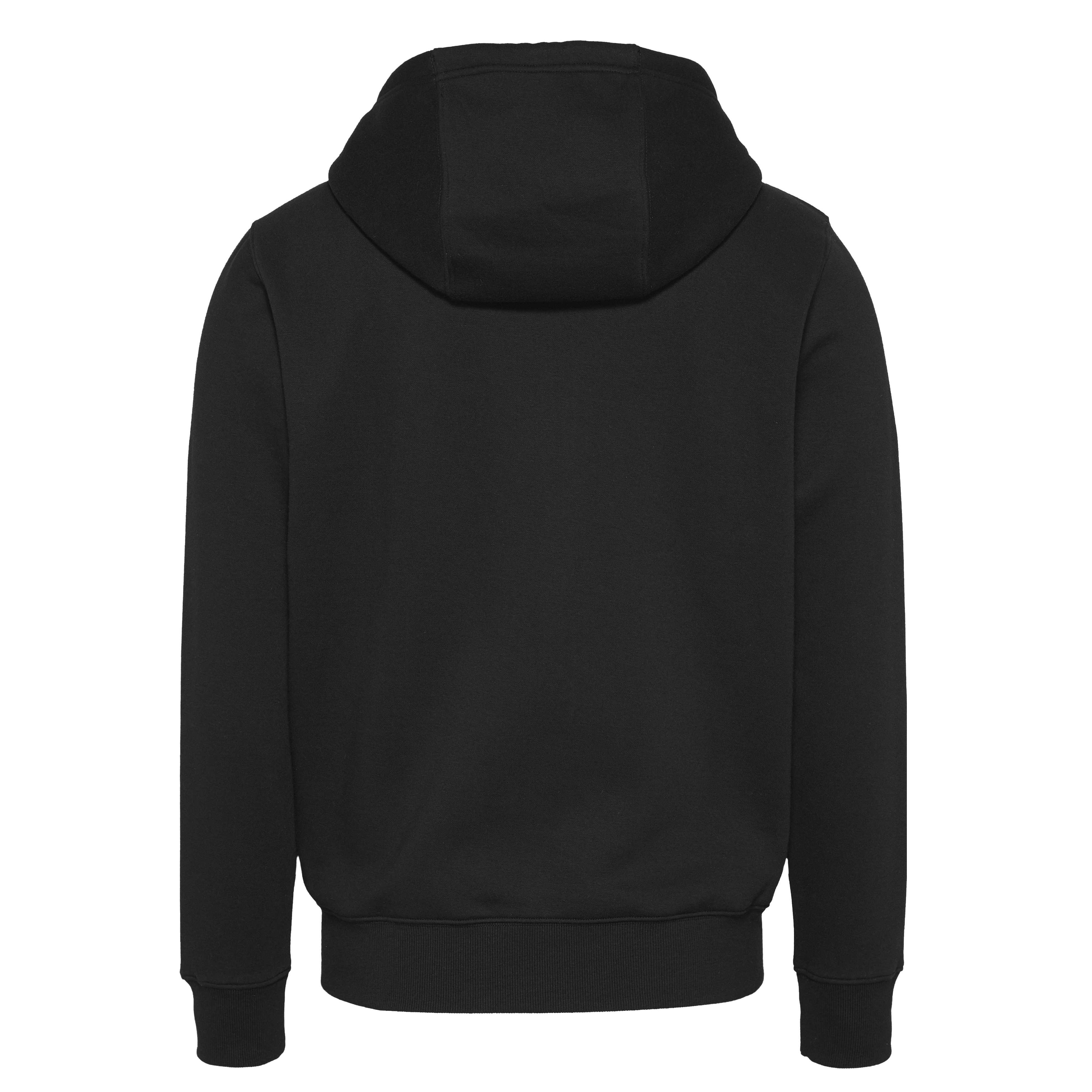 Sweatshirt jacket with hood TJM Reg Fleece Zip Black Tommy Jeans