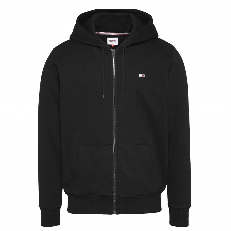 Ζακέτα φούτερ με κουκούλα TJM Reg Fleece Zip Black Tommy Jeans